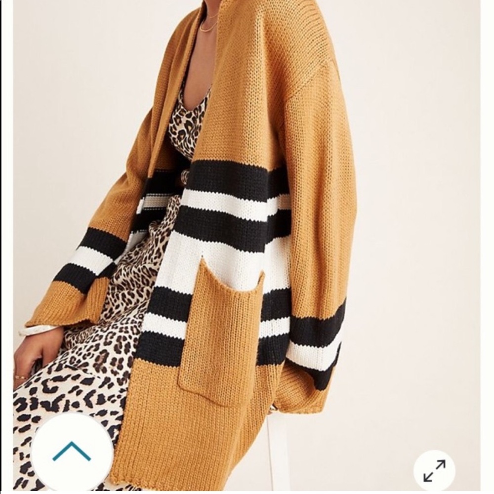 Anthropologie Lost and Wander Stripped Cardigan